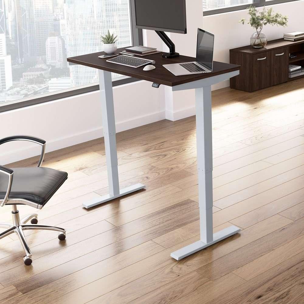 Bush Furniture - Move 40 Series 48W x 24D Electric Height Adjustable Standing Desk in Black Walnut - M4S4824BWSK veiw 2