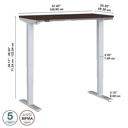 Bush Furniture - Move 40 Series 48W x 24D Electric Height Adjustable Standing Desk in Black Walnut - M4S4824BWSK veiw 6