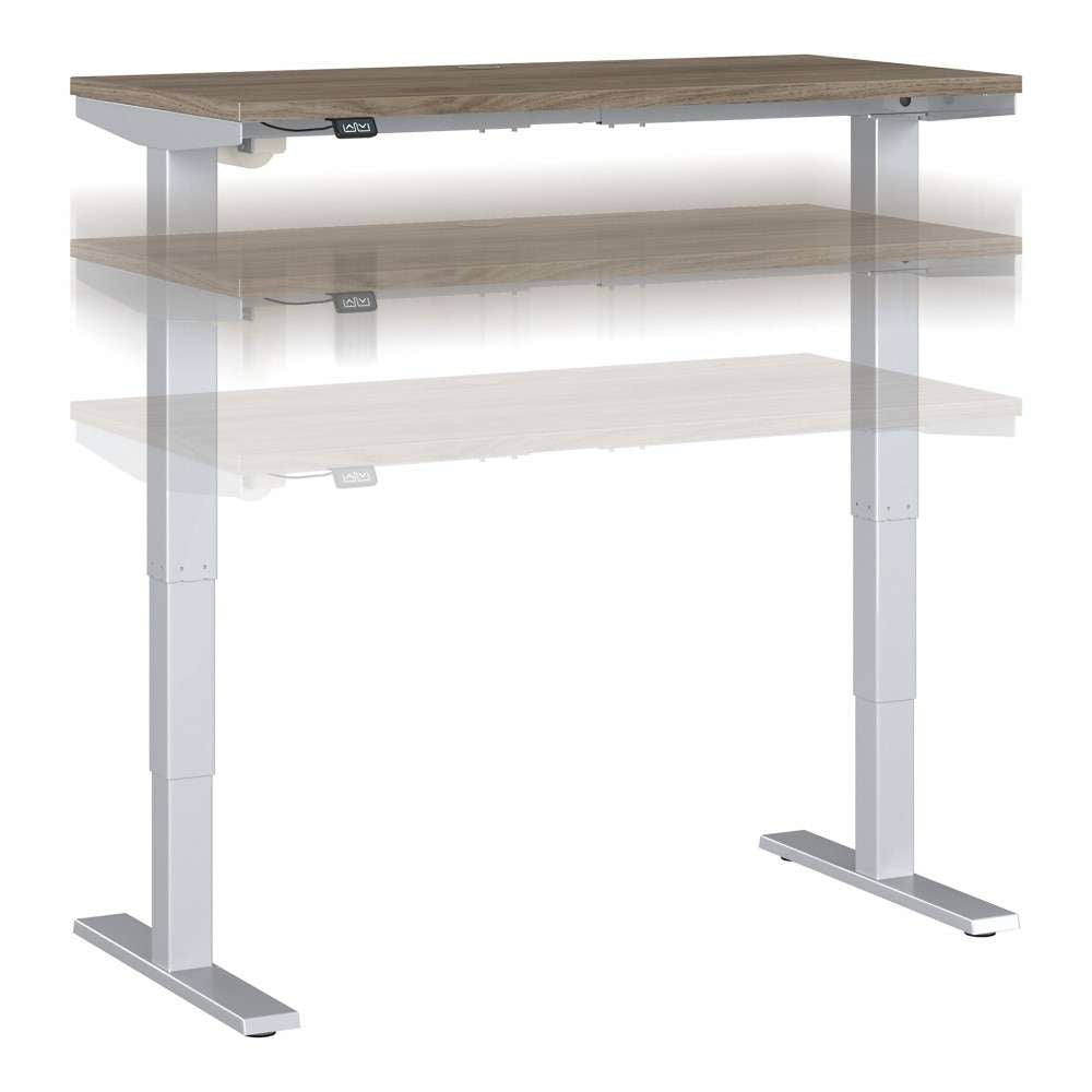 Bush Furniture - Move 40 Series 48W x 24D Electric Height Adjustable Standing Desk in Modern Hickory - M4S4824MHSK veiw 1