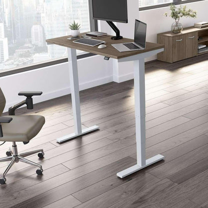 Bush Furniture - Move 40 Series 48W x 24D Electric Height Adjustable Standing Desk in Modern Hickory - M4S4824MHSK veiw 2