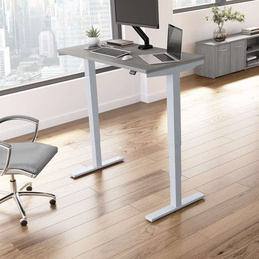 Bush Furniture - Move 40 Series 48W x 24D Electric Height Adjustable Standing Desk in Platinum Gray - M4S4824PGSK veiw 2
