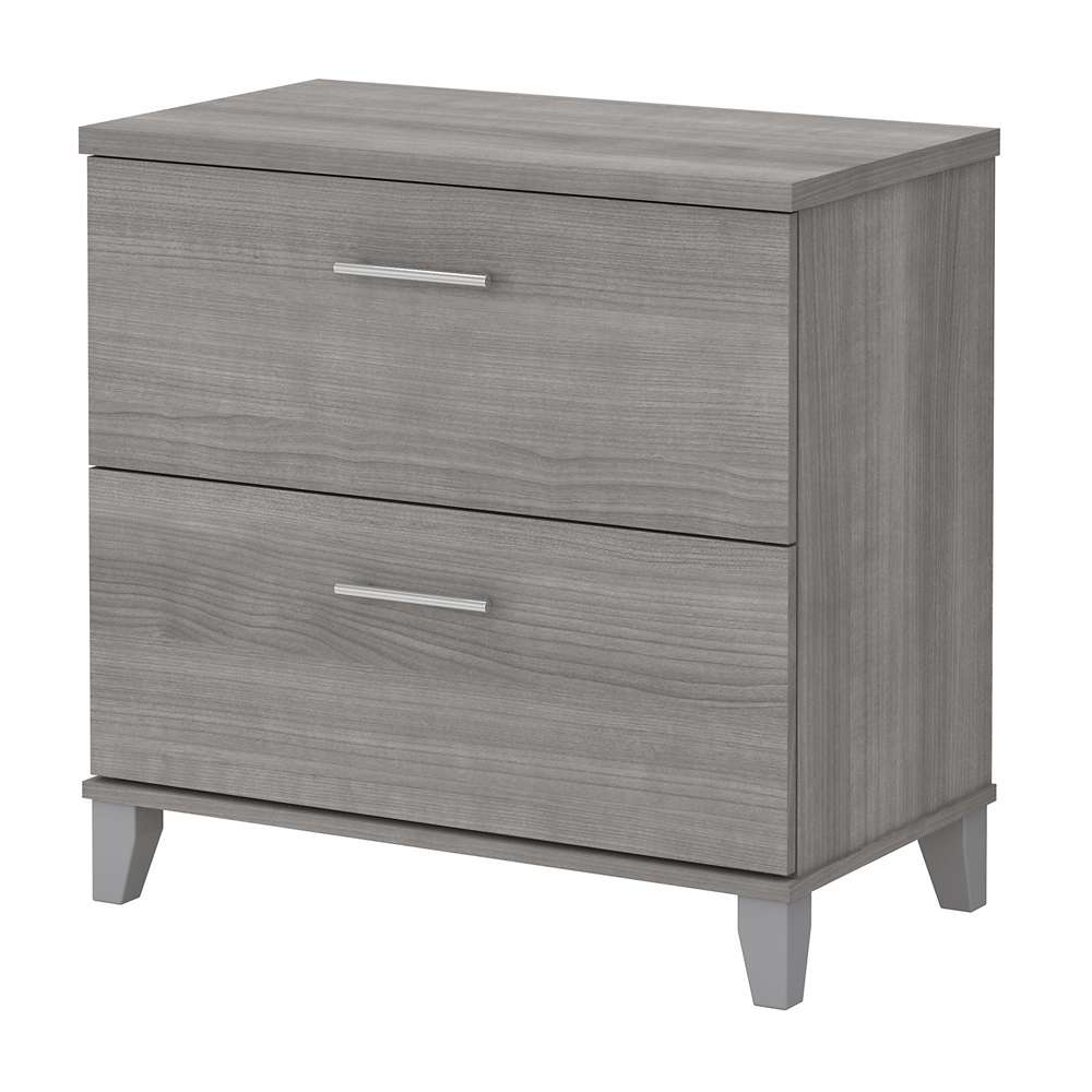 Bush Furniture - Somerset 2 Drawer Lateral File Cabinet in Platinum Gray - WC81280 veiw 1