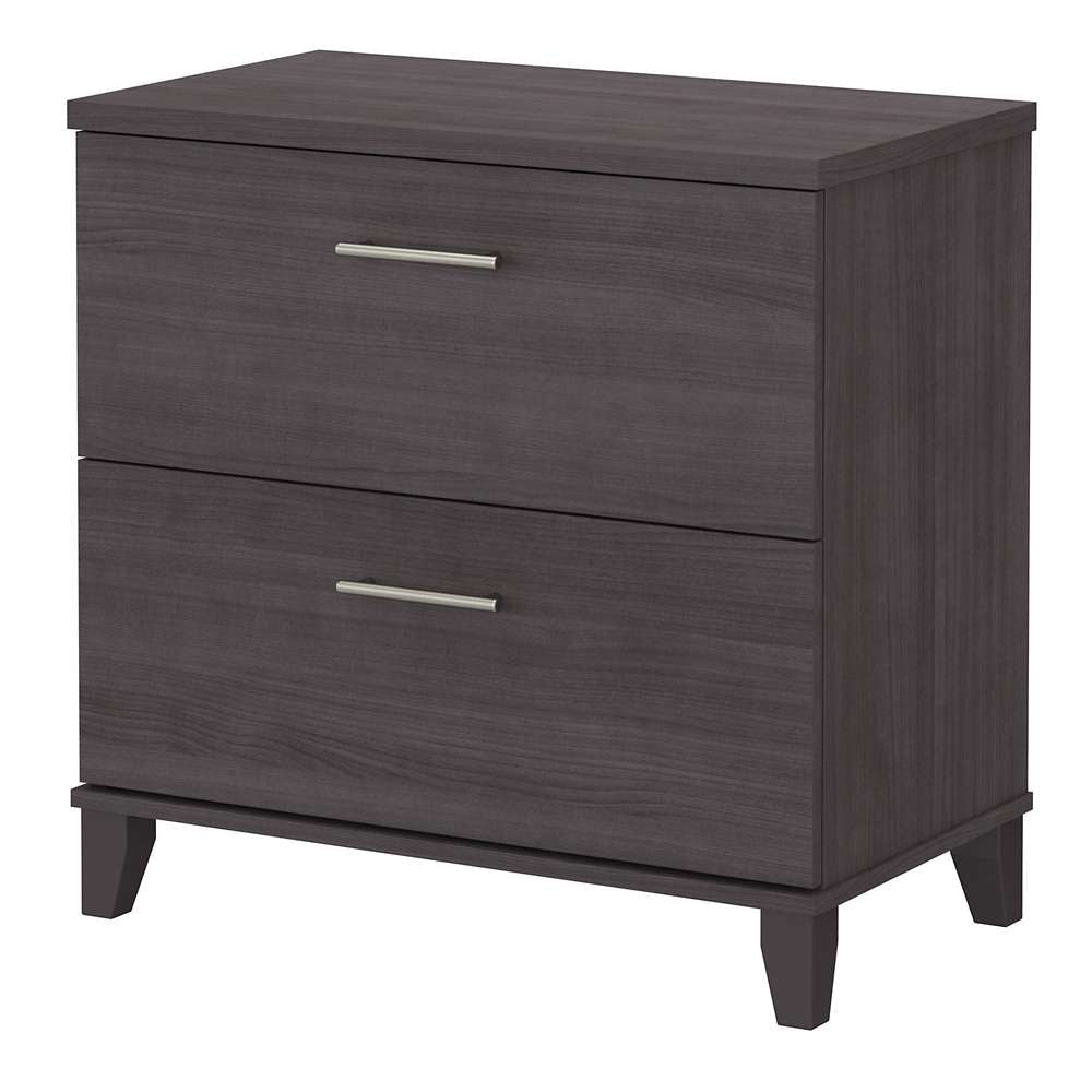 Bush Furniture - Somerset 2 Drawer Lateral File Cabinet in Storm Gray - WC81580 veiw 1