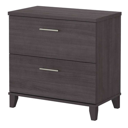 Bush Furniture - Somerset 2 Drawer Lateral File Cabinet in Storm Gray - WC81580 veiw 1