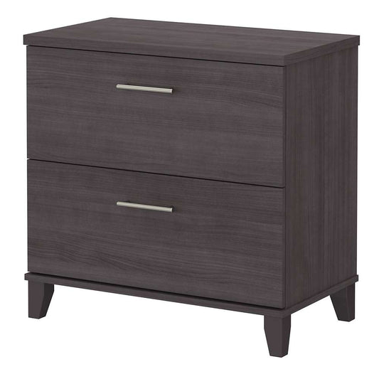 Bush Furniture - Somerset 2 Drawer Lateral File Cabinet in Storm Gray - WC81580 veiw 1