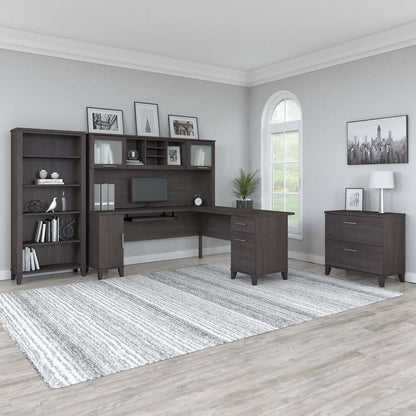 Bush Furniture - Somerset 2 Drawer Lateral File Cabinet in Storm Gray - WC81580 veiw 6