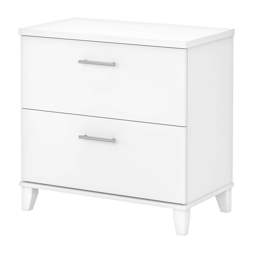 Bush Furniture - Somerset 2 Drawer Lateral File Cabinet in White - WC81980 veiw 1