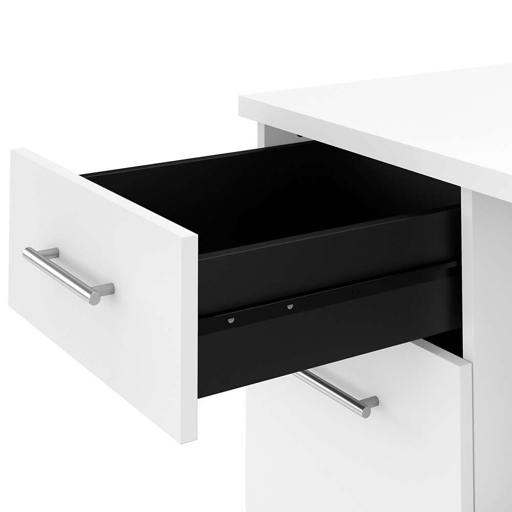 Bush Furniture - Somerset 72W 3 Position Sit to Stand L Shaped Desk with Hutch in White - SET015WH veiw 5