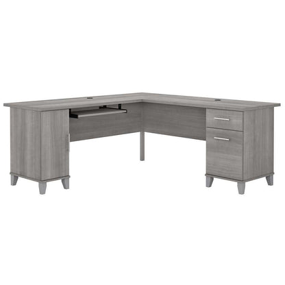 Bush Furniture - Somerset 72W L Shaped Desk with Storage in Platinum Gray - WC81210K veiw 1