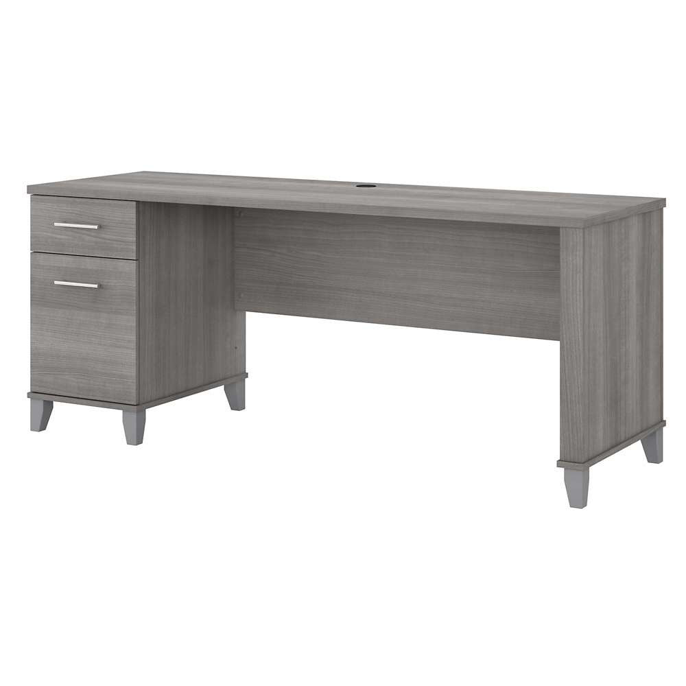 Bush Furniture - Somerset 72W Office Desk with Drawers in Platinum Gray - WC81272 veiw 1
