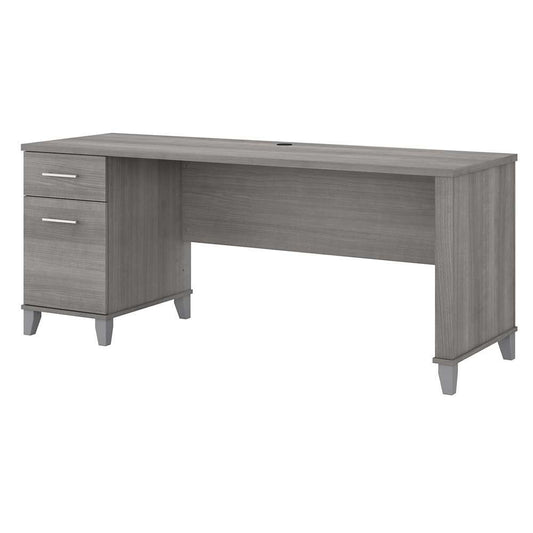 Bush Furniture - Somerset 72W Office Desk with Drawers in Platinum Gray - WC81272 veiw 1