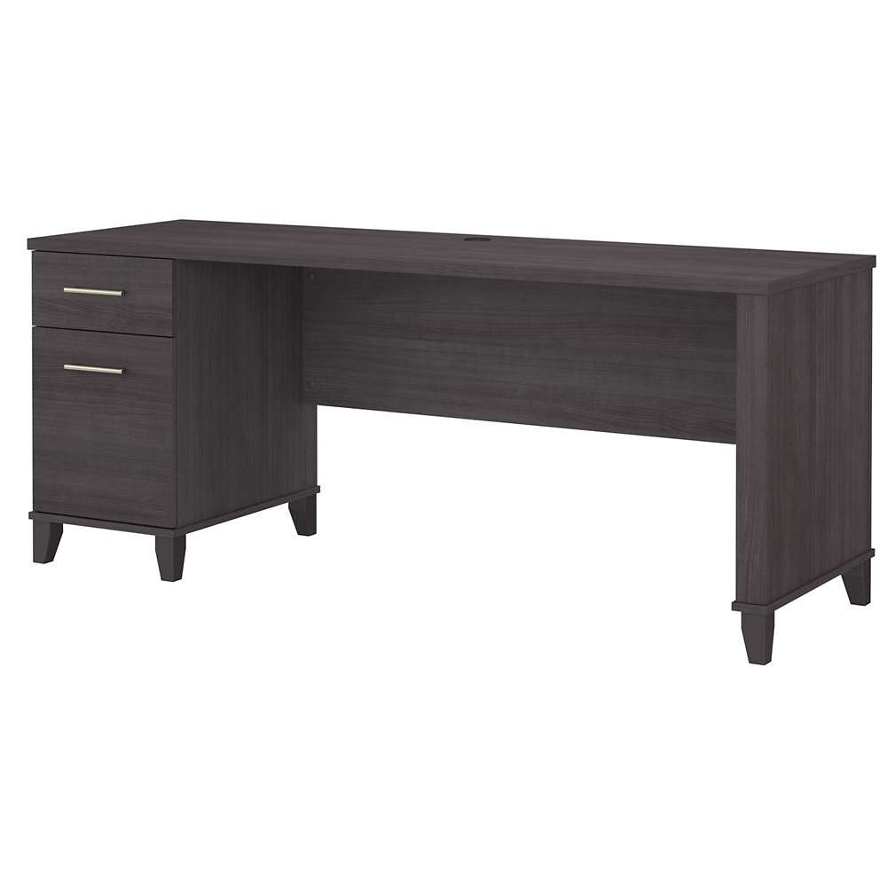 Bush Furniture - Somerset 72W Office Desk with Drawers in Storm Gray - WC81572 veiw 1