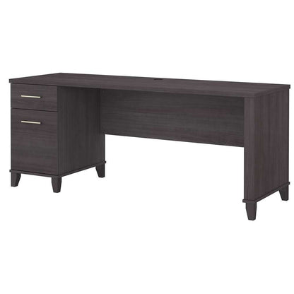 Bush Furniture - Somerset 72W Office Desk with Drawers in Storm Gray - WC81572 veiw 1