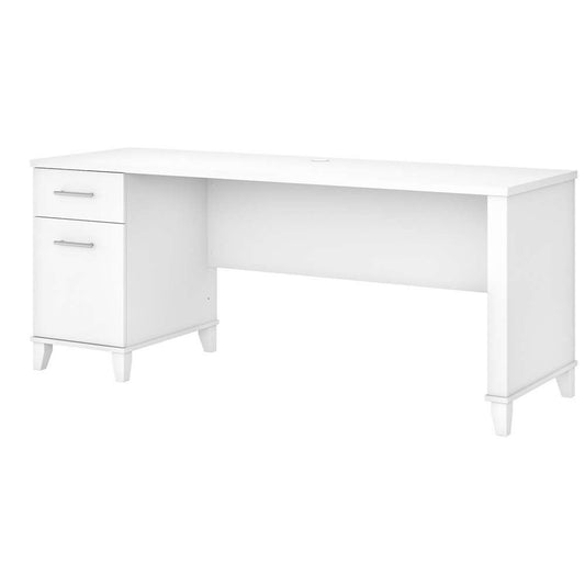 Bush Furniture - Somerset 72W Office Desk with Drawers in White - WC81972 veiw 1