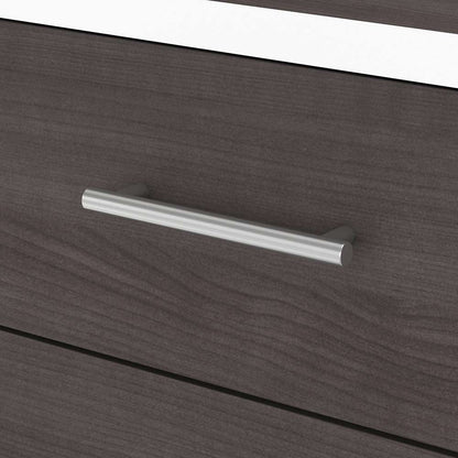 Bush Furniture - Somerset 72W Office Desk with Hutch and 5 Shelf Bookcase in White - SET020WH veiw 3