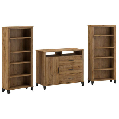 Bush Furniture - Somerset Entertainment Center in Fresh Walnut - SET039FW veiw 1