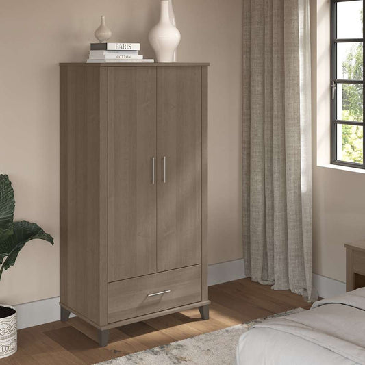 Bush Furniture - Somerset Large Armoire Cabinet in Ash Gray - STS166AGK veiw 2