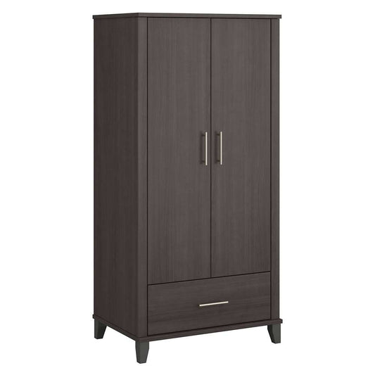 Bush Furniture - Somerset Large Armoire Cabinet in Storm Gray - STS166SGK veiw 1