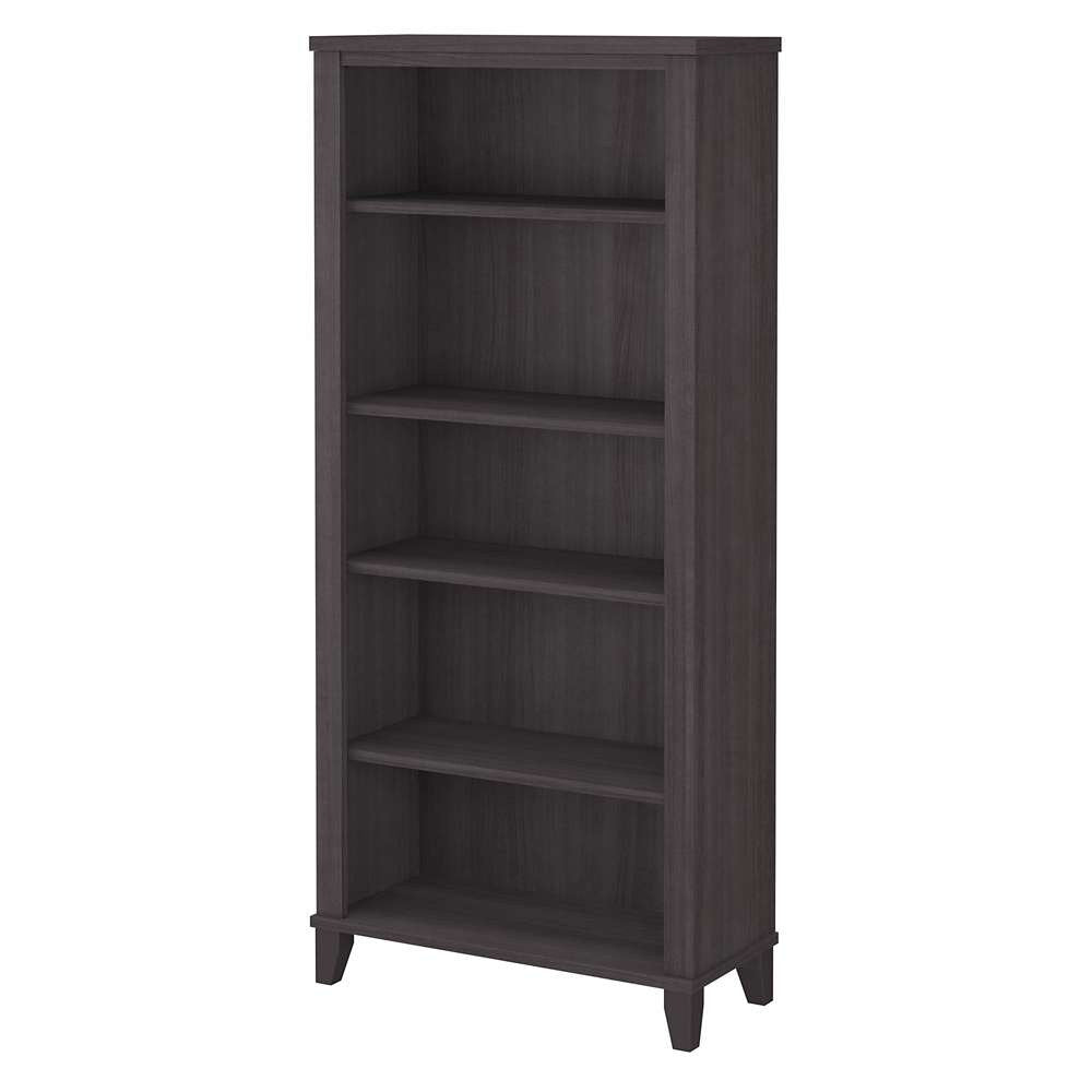 Bush Furniture - Somerset Tall 5 Shelf Bookcase in Storm Gray - WC81565 veiw 1