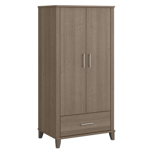 Bush Furniture - Somerset Tall Storage Cabinet with Doors and Drawer in Ash Gray - STS166AGK-Z2 veiw 1