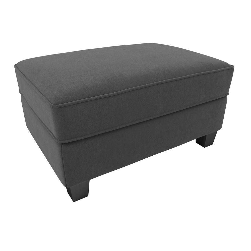 Bush Furniture - Stockton Storage Ottoman in Charcoal Gray Herringbone - SNO34SCGH-Z veiw 1