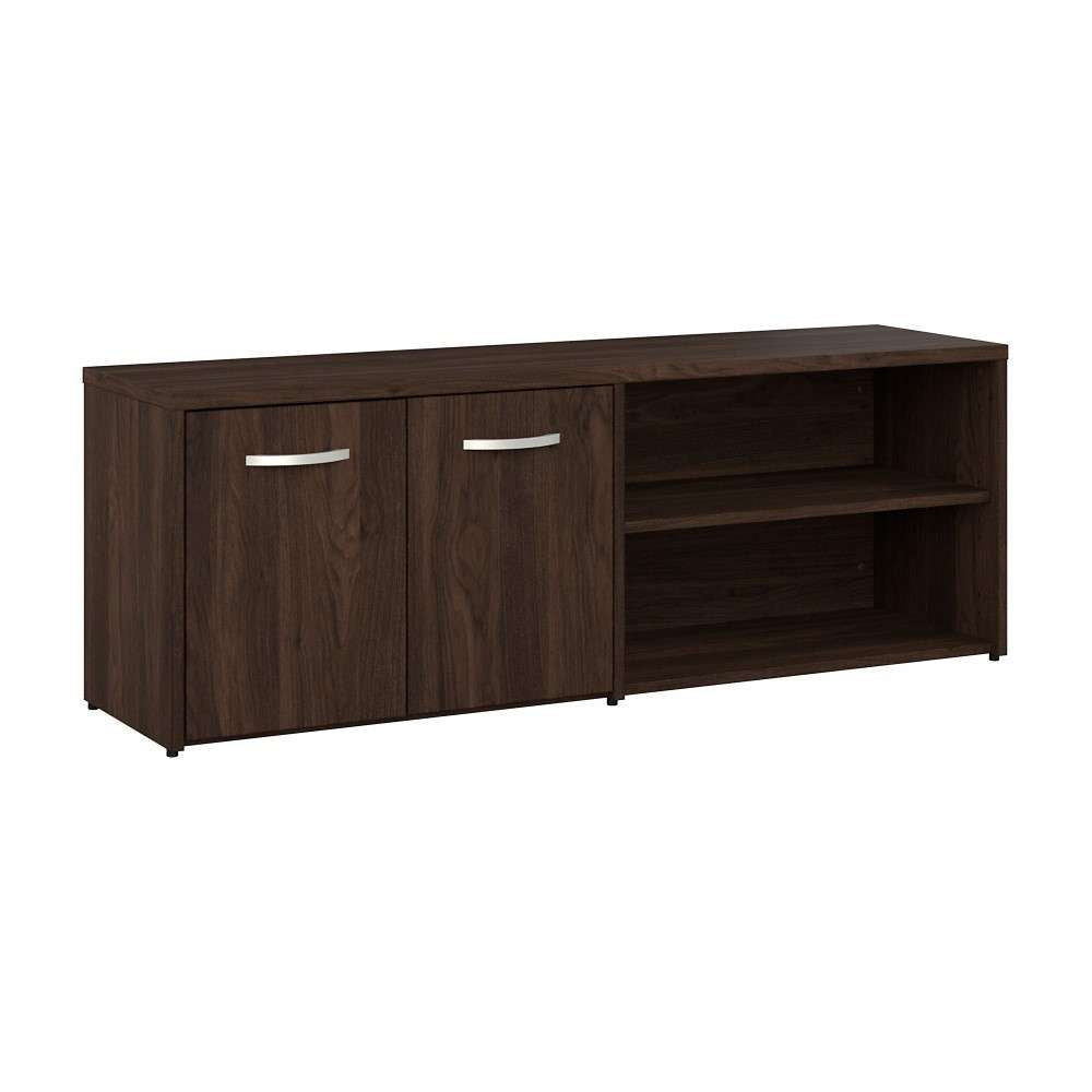Bush Furniture - Studio C Low Storage Cabinet with Doors and Shelves in Black Walnut - SCS160BW veiw 2