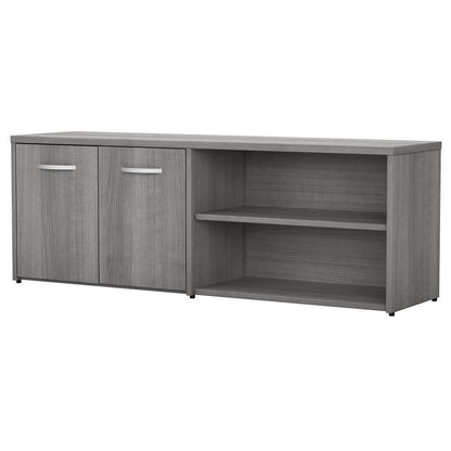 Bush Furniture - Studio C Low Storage Cabinet with Doors and Shelves in Platinum Gray - SCS160PG veiw 2