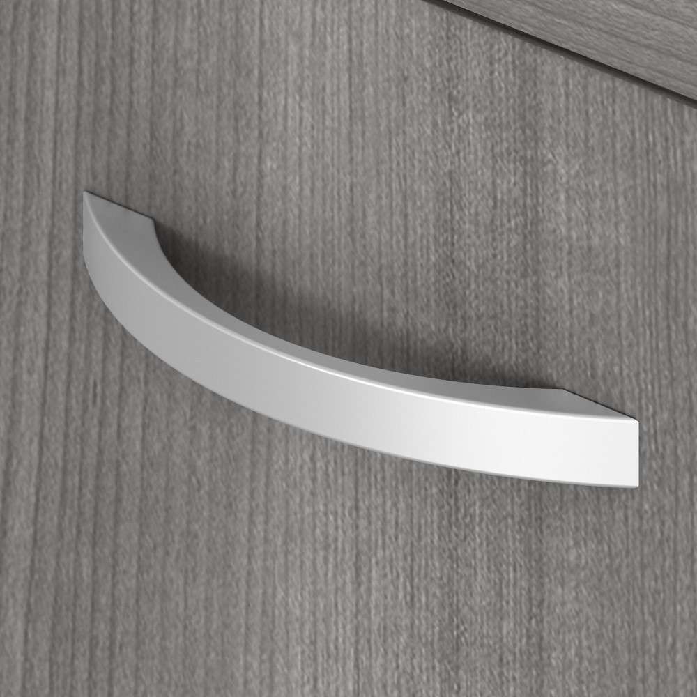 Bush Furniture - Studio C Low Storage Cabinet with Doors and Shelves in Platinum Gray - SCS160PG veiw 4