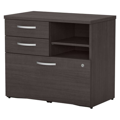 Bush Furniture - Studio C Office Storage Cabinet with Drawers and Shelves in Storm Gray - SCF130SGSU veiw 2