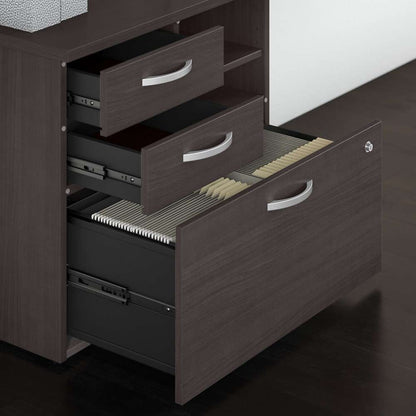 Bush Furniture - Studio C Office Storage Cabinet with Drawers and Shelves in Storm Gray - SCF130SGSU veiw 5