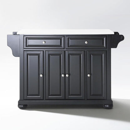 Crosley Furniture - Alexandria Granite Top Full Size Kitchen Island/Cart Black/White - KF30005ABK veiw 1