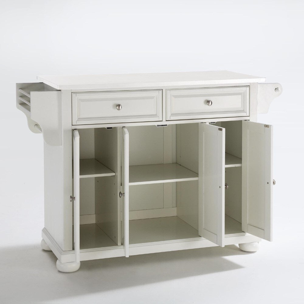 Crosley Furniture - Alexandria Granite Top Full Size Kitchen Island/Cart White/White - KF30005AWH veiw 2