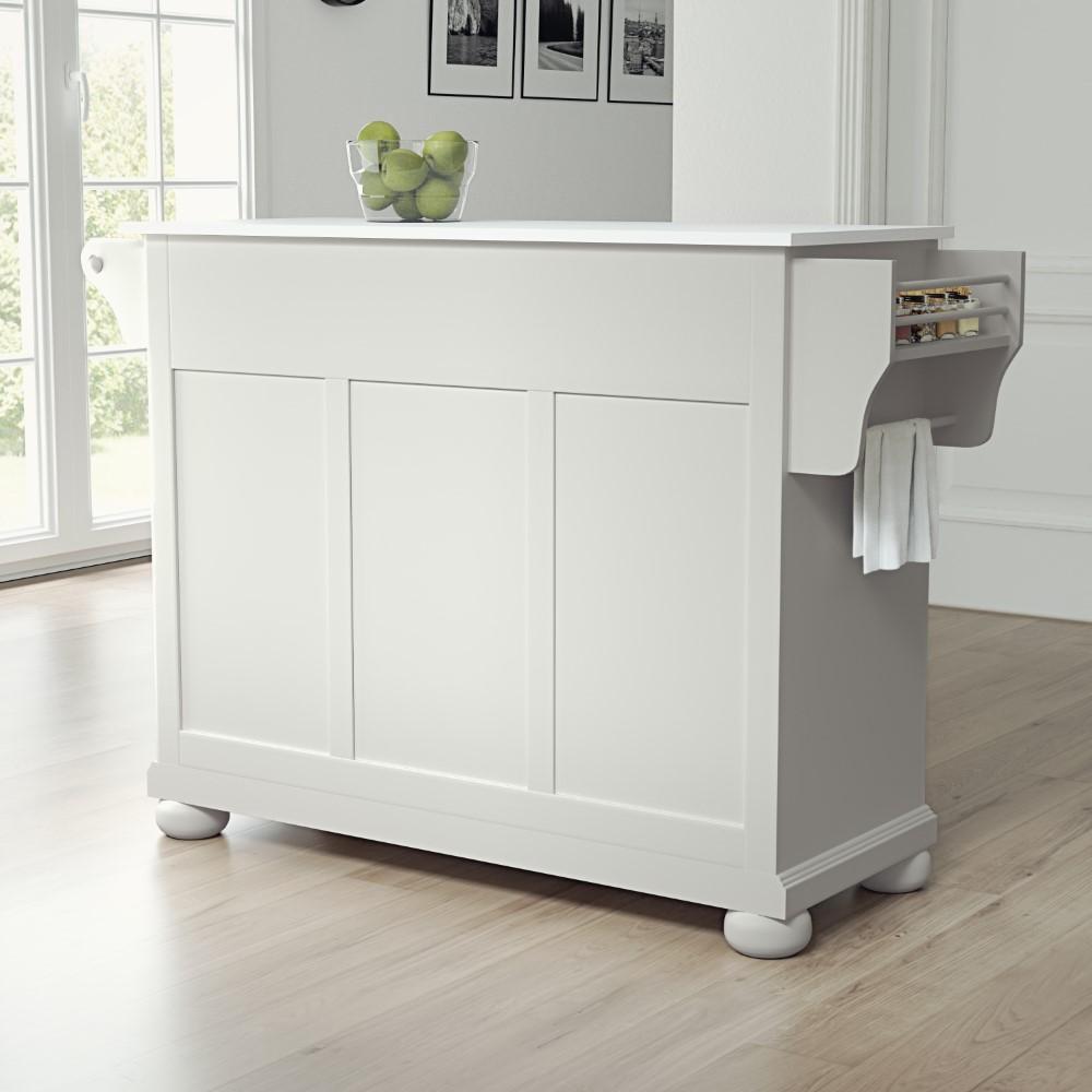Crosley Furniture - Alexandria Granite Top Full Size Kitchen Island/Cart White/White - KF30005AWH veiw 6