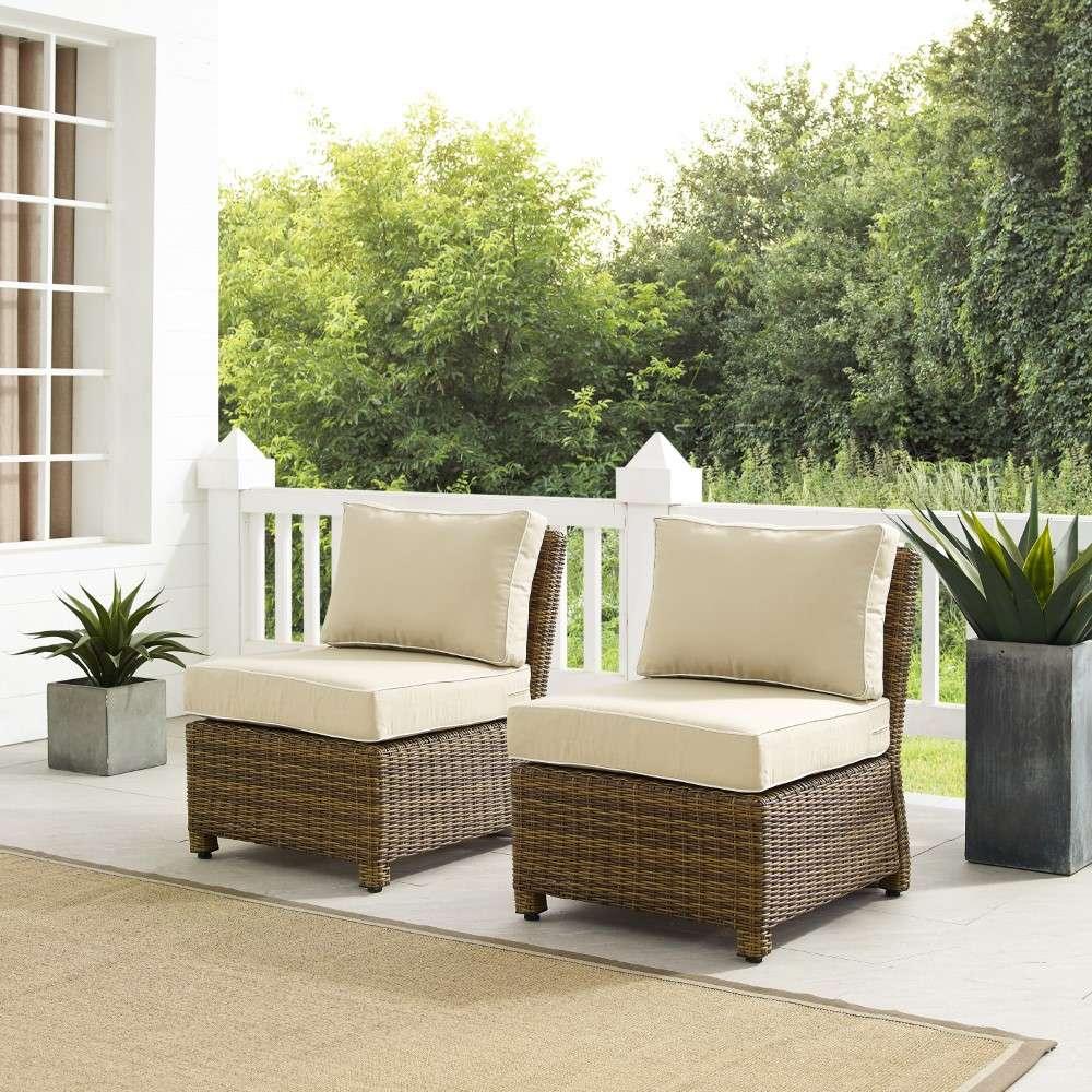 Crosley Furniture - Bradenton Outdoor Wicker Chair Set Sand-Weathered Brown (Set of 2) - KO70173WB-SA veiw 1
