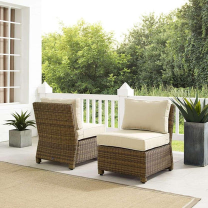 Crosley Furniture - Bradenton Outdoor Wicker Chair Set Sand-Weathered Brown (Set of 2) - KO70173WB-SA veiw 2