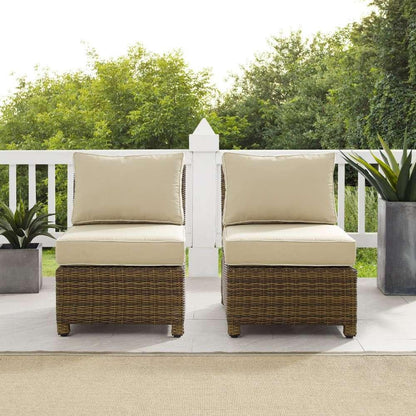 Crosley Furniture - Bradenton Outdoor Wicker Chair Set Sand-Weathered Brown (Set of 2) - KO70173WB-SA veiw 3