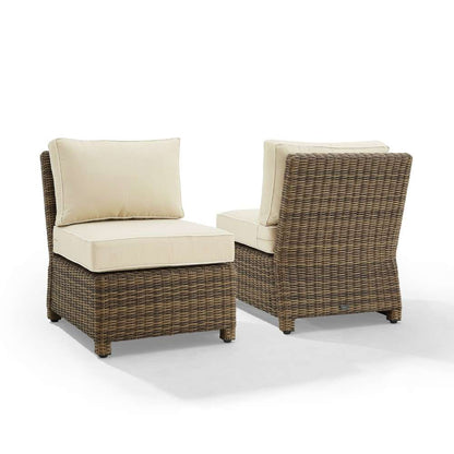 Crosley Furniture - Bradenton Outdoor Wicker Chair Set Sand-Weathered Brown (Set of 2) - KO70173WB-SA veiw 6