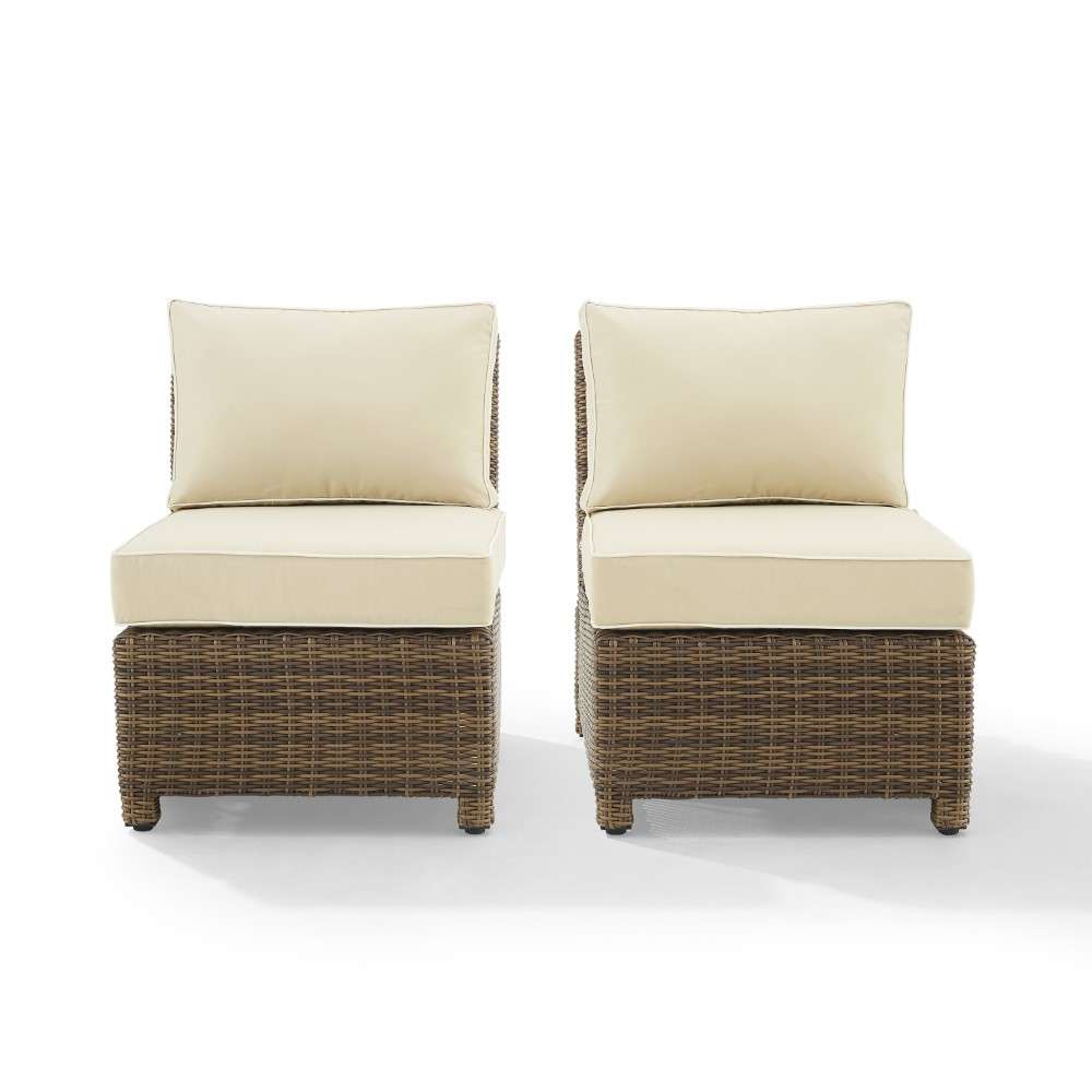 Crosley Furniture - Bradenton Outdoor Wicker Chair Set Sand-Weathered Brown (Set of 2) - KO70173WB-SA veiw 7