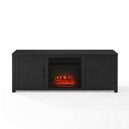 Crosley Furniture - Gordon 58in Low Profile Tv Stand W/Fireplace Black - KF100758BK veiw 3