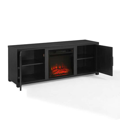 Crosley Furniture - Gordon 58in Low Profile Tv Stand W/Fireplace Black - KF100758BK veiw 4