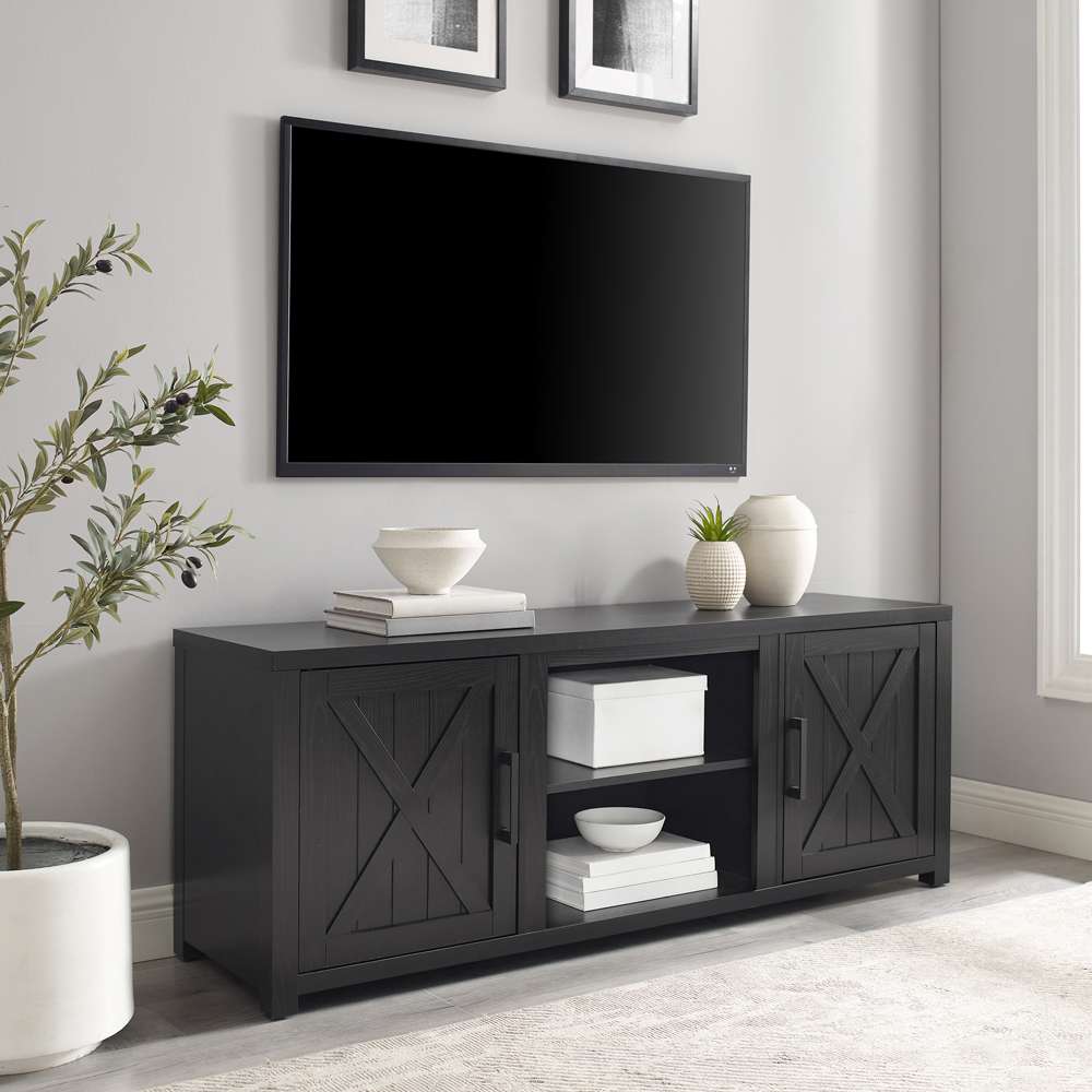 Crosley Furniture - Gordon 58in Low Profile Tv Stand Black - CF101358-BK veiw 1