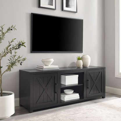 Crosley Furniture - Gordon 58in Low Profile Tv Stand Black - CF101358-BK veiw 1