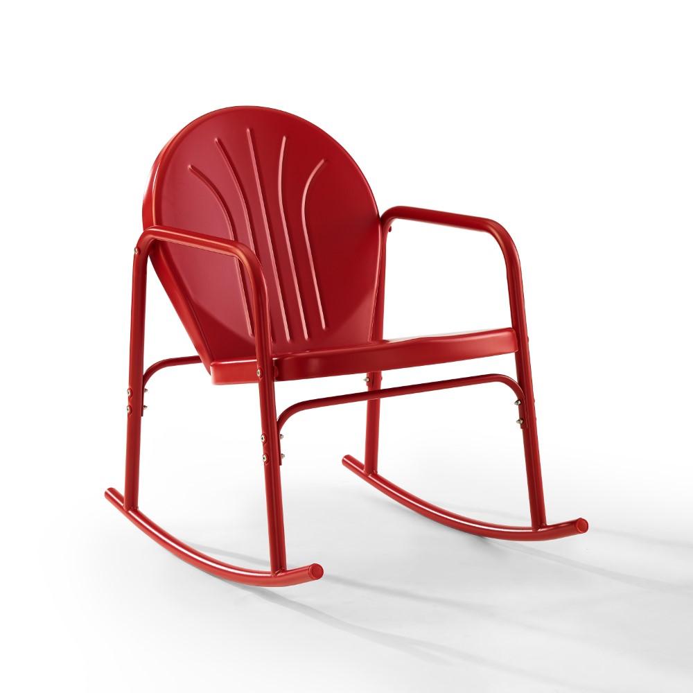 Crosley Furniture - Griffith 2 Piece Outdoor Rocking Chair Set Bright Red Gloss - 2 Chairs - CO1013-RE veiw 4