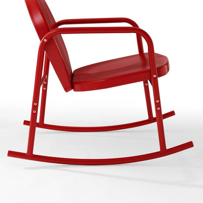 Crosley Furniture - Griffith 2 Piece Outdoor Rocking Chair Set Bright Red Gloss - 2 Chairs - CO1013-RE veiw 5