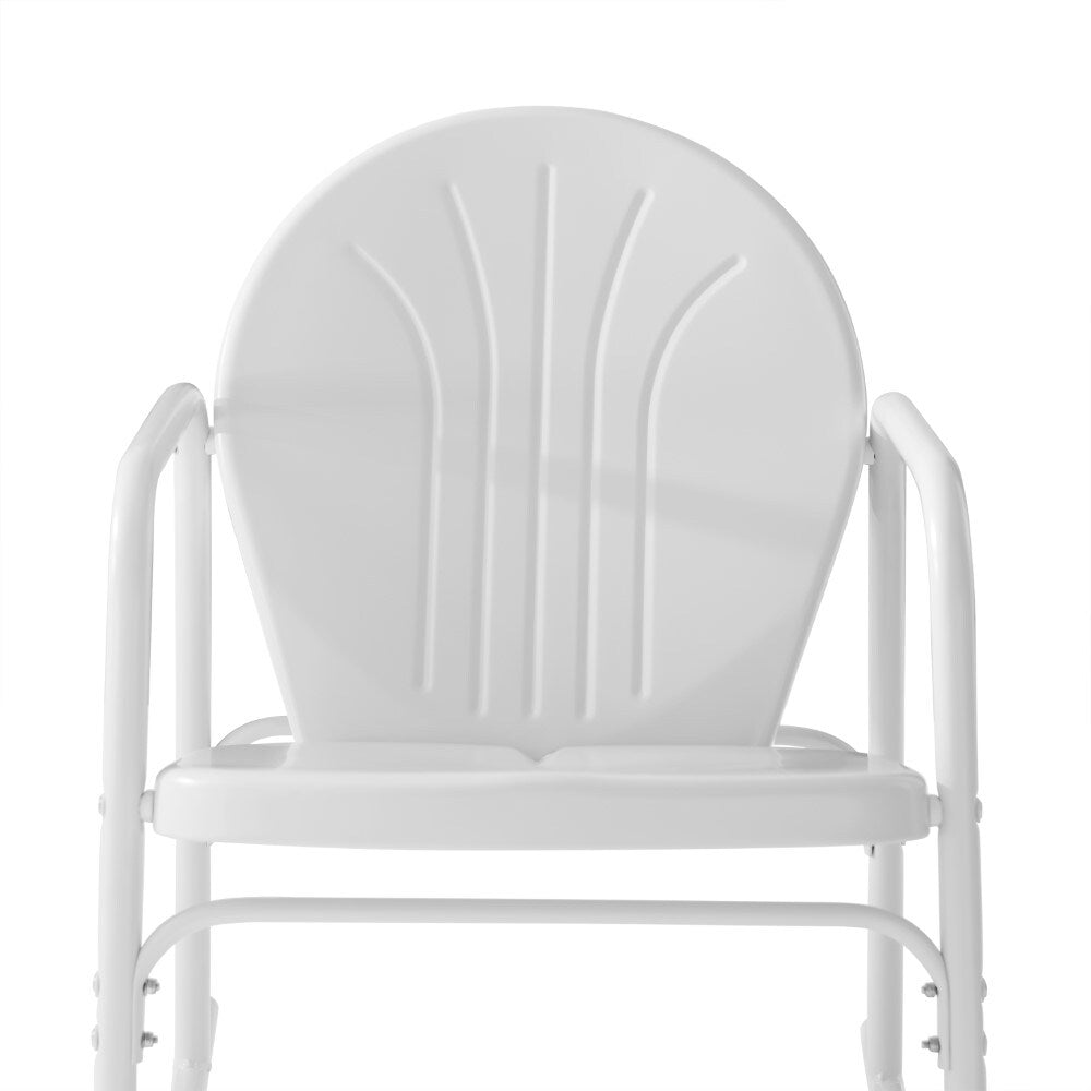 Crosley Furniture - Griffith 2 Piece Outdoor Rocking Chair Set White Gloss - 2 Chairs - CO1013-WH veiw 6