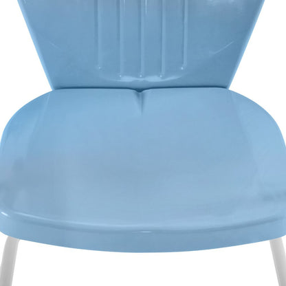 Crosley Furniture - Griffith 3 Piece Outdoor Bistro Set Sky Blue Gloss/White Satin - Bistro Table & 2 Chairs - KO10008BL veiw 5