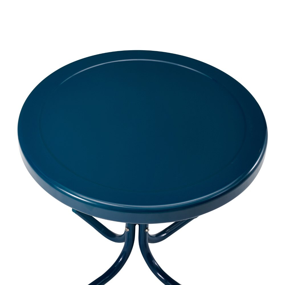Crosley Furniture - Griffith 3 Piece Outdoor Rocking Chair Set Navy Gloss - Side Table & 2 Rocking Chairs - KO10020NV veiw 7