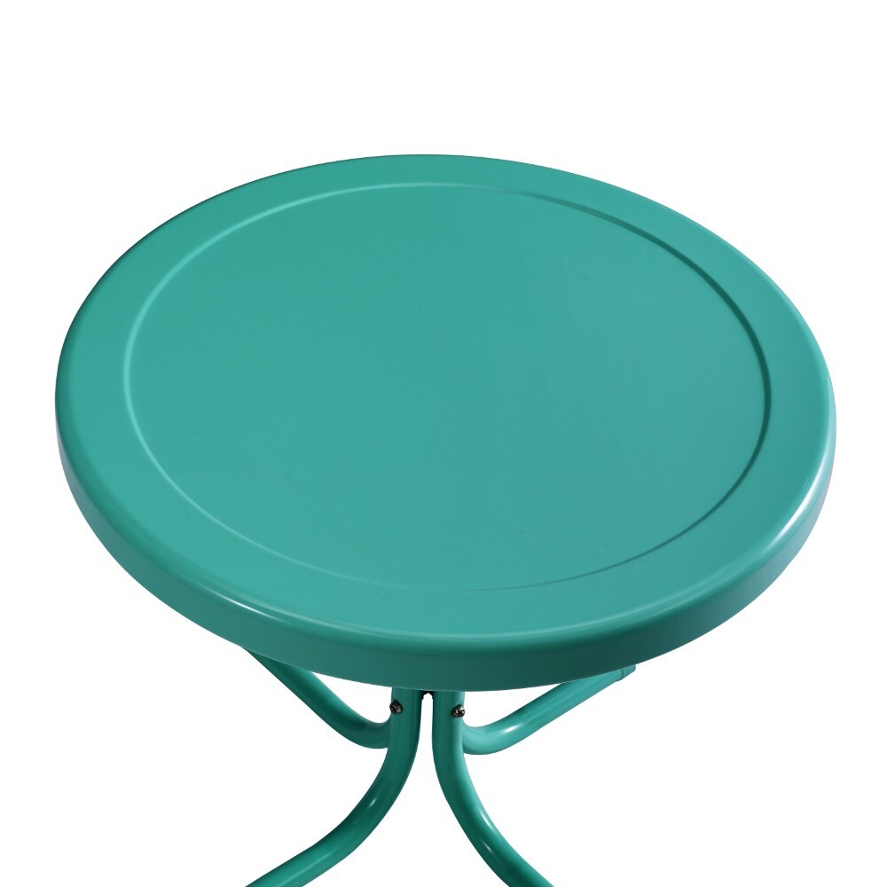 Crosley Furniture - Griffith 3 Piece Outdoor Rocking Chair Set Turquoise Gloss - Side Table & 2 Rocking Chairs - KO10020TU veiw 7