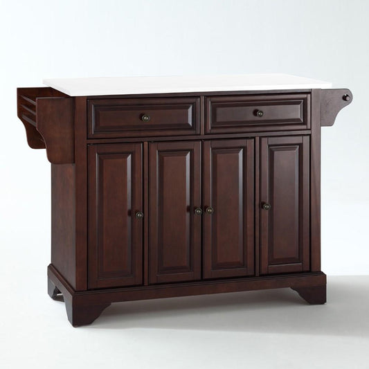 Crosley Furniture - Lafayette Granite Top Full Size Kitchen Island/Cart Mahogany/White - KF30005BMA veiw 1