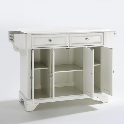 Crosley Furniture - Lafayette Granite Top Full Size Kitchen Island/Cart White/White - KF30005BWH veiw 2